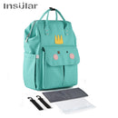 Insular New Cartoon Design Diaper Bag Backpack Waterproof Mommy Bag For baby care  Large Capacity Baby Travel Stroller Bag