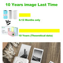 Notas de papel térmico oficial PeriPage, adhesivo, etiqueta de oso, etiqueta blanca, papel fotográfico libre de BPA Conservar de 3 a 10 años