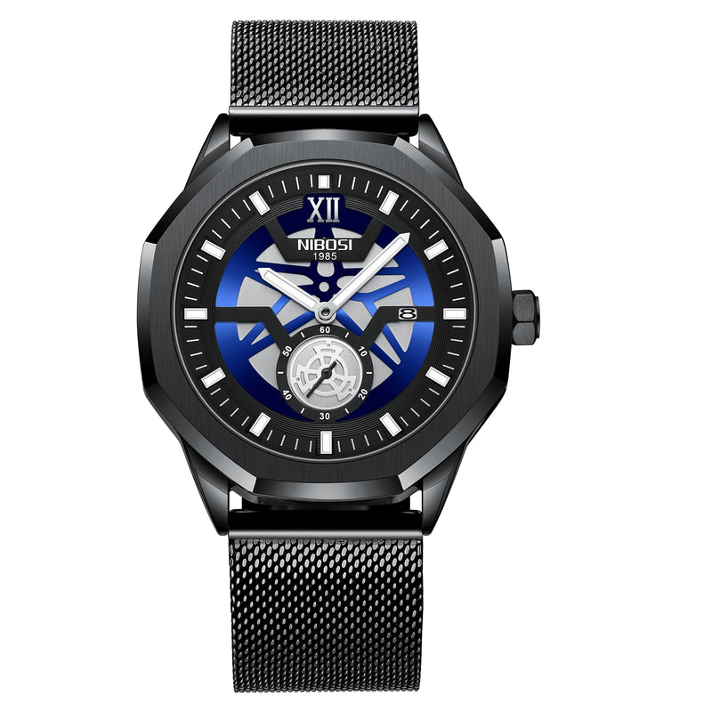 NIBOSI 2022 Herrenuhren Luxusmarke Mode Skeleton Quarzuhr Männer Sport Armbanduhr Wasserdichte Uhr Männlich Relogio Masculino