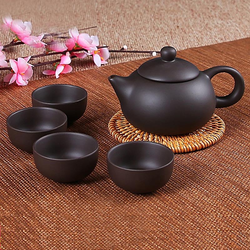 150ml Zisha Kung Fu Tea Set Yixing Teapot Handmade Tea Pot Cup SetCeramic Chinese Tea Ceremony 4 Cups Set 25ml