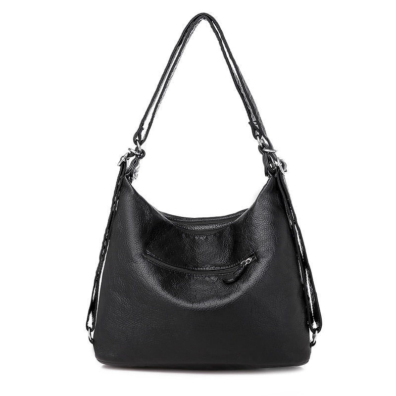 2021 primavera nuevo bolso femenino de diseñador de lujo bolso de hombro multifunción de gran capacidad bolso de cuero suave bolso de doble cremallera saco