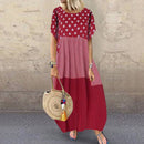 ZANZEA Bohemian Polka Dot Printed Long Dress 2022 Women's Summer Sundress Casual Short Sleeve Plaid Party Vestido Robe