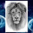 Pegatinas de tatuaje temporal de estilo veraniego, pluma de flor rosa para mujer, tatuajes falsos para hombre, tatuajes artísticos para brazo corporal, Lobo Tribal, León, Henna