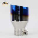 Accesorios de coche, tubos de escape, silenciador, extremo trasero, brida recta Universal de acero inoxidable, azul para Bmw E46