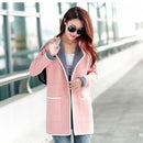 Cárdigan de punto de primavera y otoño para mujer, chaqueta coreana para mujer, suéter de manga larga de longitud media para mujer, Tops para mujer Q837