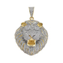 Bling Iced Out Necklace Micro Pave Cubic Zircon Lion Head Pendant for Men Women Gifts Luxury Hip Hop Jewelry