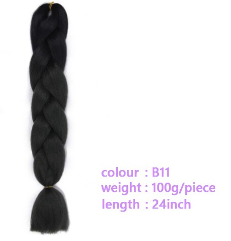 Black Star Hair Ombre Jumbo Braiding Hair Extensions 24 Zoll Twist Braids Synthetische Haarfaser zum Twist Braiding für Frauen