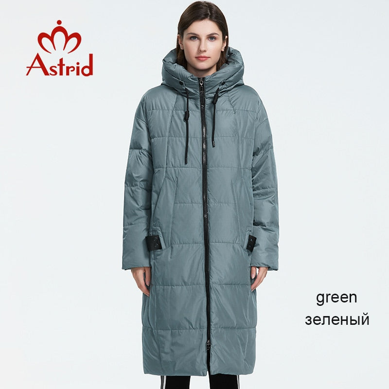 Astrid 2022 Winter neue Ankunft Daunenjacke Frauen lose Kleidung Oberbekleidung Qualität mit einer Kapuze Mode-Stil Wintermantel AR-7038