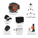 HILDA Nivel láser 12 líneas Nivel 3D Autonivelación 360 Cruz horizontal y vertical Nivel láser verde súper potente