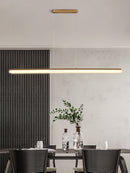 LED Kronleuchter Schwarz / Kaffee / Gold Moderne Einfache Studie Lange Pendelleuchte Esszimmer Büro Bar Restaurant Deko Hängeleuchte