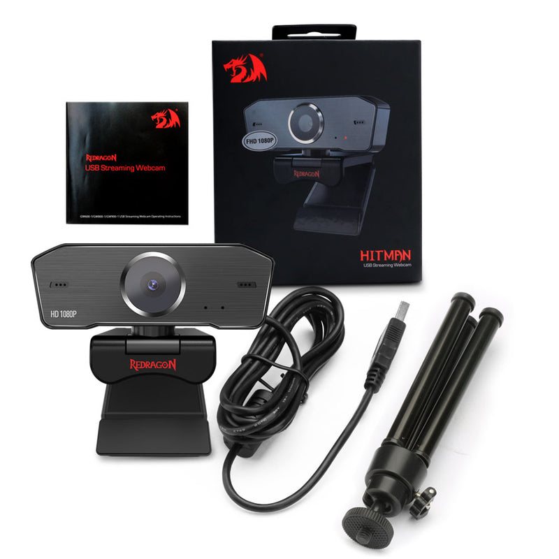REDRAGON GW800 HITMAN USB HD Webcam Eingebautes Mikrofon Smart 1920 X 1080P 30fps Web Cam Kamera für Desktop Laptops PC-Spiel