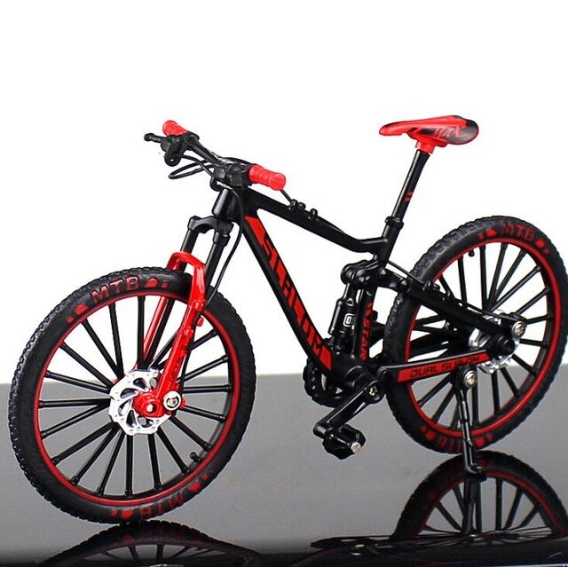1:10 Mini Diecast Alloy Bicycle Model Metal Racing Finger Mountain bike Pocket portable simulation Collection Toys for children