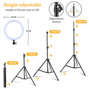 RGB Led Ring Light With Stand colorful Lighting 29 Colorlight,3 Normal Modes Dimmable Selfie 10inch Ring Light For Youtube Video