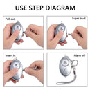 5pcs/lot Self Defense Alarm 130Db Security Protect Alert With LED Light Personal Safety Emergency Alarm For Children Women Girl