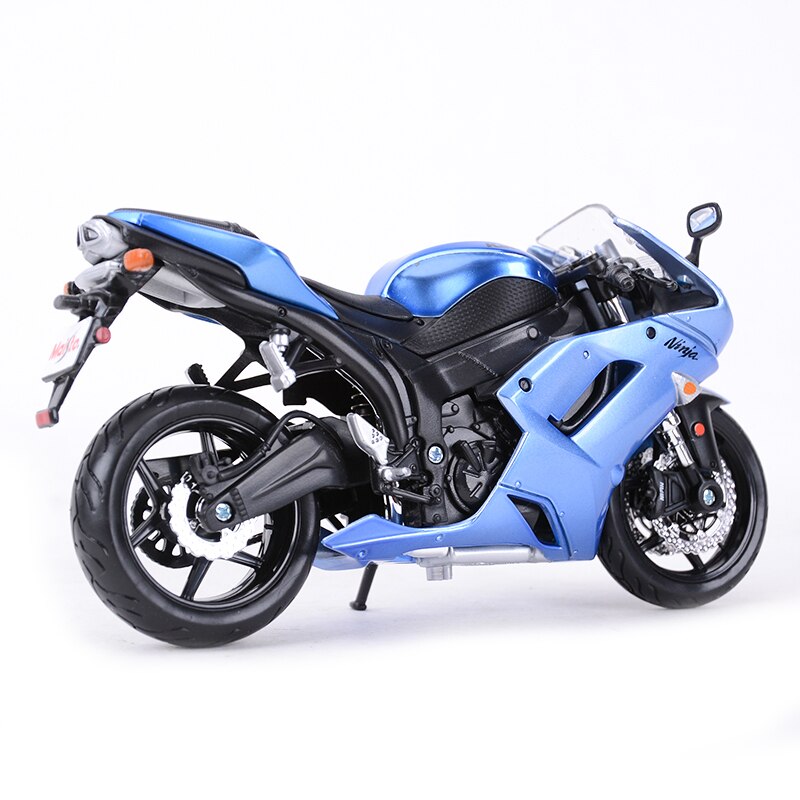 Maisto 1:12 Kawasaki Ninja ZX-6R azul Die Cast vehículos coleccionables pasatiempos motocicleta modelo Juguetes