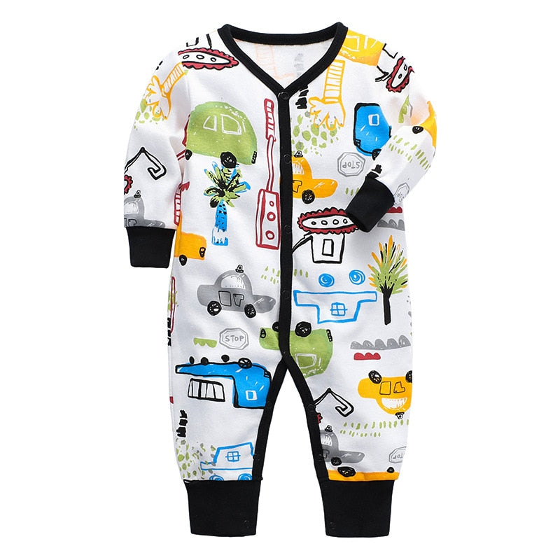 Baby Clothes Autumn 2021 Newborn Baby Pure Cotton Long-sleeved Jumpsuit Romper 3-24M Baby Boy&Girl Clothing