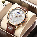 2022 Men's Watches LIGE Top Brand Luxury Men Wrist Watch Men Leather Quartz Watch Sports Waterproof Male Clock Relogio Masculino
