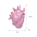 Nordic Simulation Anatomical Heart Shape Flower Vase Heartbeat Resin Flower Pot Art Vases Sculpture Desktop Plant Pot Home Decor