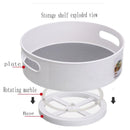 360 Rotating Tray Kitchen Storage Containers for Spice jar Food Snack Tray Bathroom Tray Non Slip Snack Dried Storage Plate