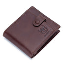 Billetera BULLCAPTAIN de cuero genuino para hombre, monedero pequeño, billetera corta Retro, billetera multifunción informal británica