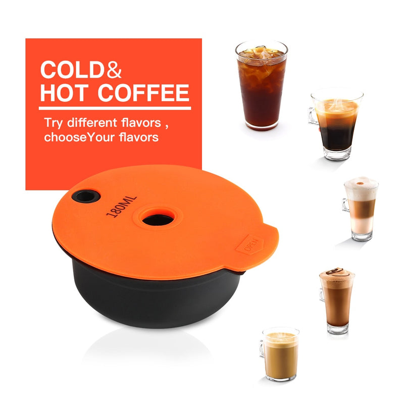 IFilas180/60 ml nachfüllbare Espresso-Kaffeemaschinen-Kapseln für BOSCH-Maschine Tassimo wiederverwendbare Filterkaffeekapseln, umweltfreundlich
