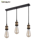 Retro Industrial Loft LED Bar Pendent Lamp E27 Socket Pendant lights Aluminum Dining Room Pendent Lights Kitchen Hanging Lamps