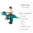 Velociraptor T REX mascota disfraz inflable para niños Anime disfraces de Halloween dinosaurio regalo de cumpleaños para fiesta Cosplay soplar