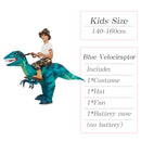 Velociraptor T REX mascota disfraz inflable para niños Anime disfraces de Halloween dinosaurio regalo de cumpleaños para fiesta Cosplay soplar