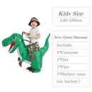 Velociraptor T REX mascota disfraz inflable para niños Anime disfraces de Halloween dinosaurio regalo de cumpleaños para fiesta Cosplay soplar