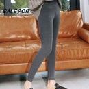 SALSPOR 2XL Warm Winter Dicke Leggings Damen Wolle Fleece Damen Kleidung Lammfell Kaschmir Samt Hosen Elastizität S-2XL