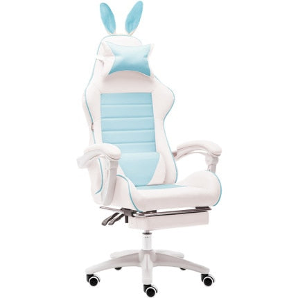 Silla de oficina WCG, silla para juegos de ordenador, sillón reclinable con reposapiés, Internet Cafe, silla para jugadores, muebles de oficina, silla rosa