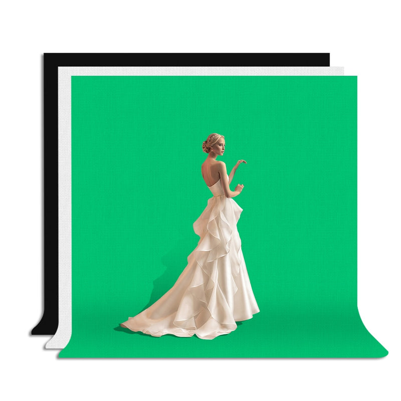 ZUOCHEN Photo Studio Backdrop Chroma Key Black White Green Screen Background Stand Kit With 2M Studio Backdrop Support Kit