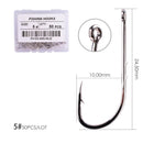 50pcs/ Box Long Shank Fishing Hook 1#-10# Fish Hooks High Carbon Steel Sharp Barbed Offset Narrow Bait Hook Fishhook