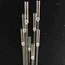 2 set Acrylic Candlestick 8 Heads All Clear Candle Holders Wedding Candelabra Table Centerpieces Flower Stand Holder Candelabrum