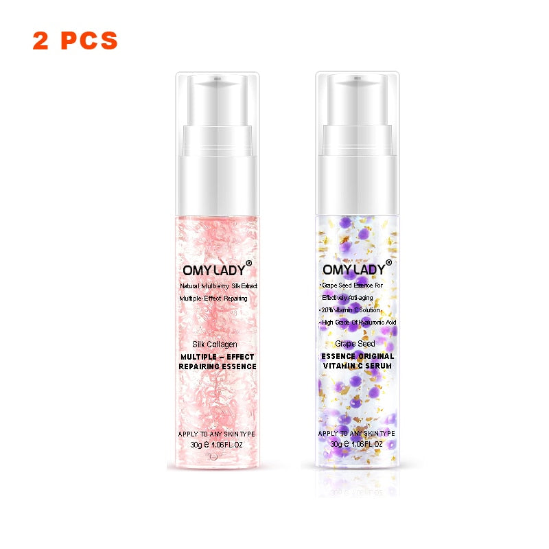 3PCS OMY LADY GrapeSeed Essence Original Vitamin C Serum Face Cream Liquid Essence Delay Aging Reduce Wrinkles Moisturizing Skin