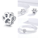 WOSTU 925 Sterling Silver Circle Charm Round CZ Bead Bead Clip Fit Original reflection Charm Bracelet Jewelry Accessories CQX101