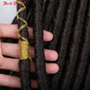 Crochet Hair Dreadlocks Faux Locs Extensiones de cabello trenzado Trenzas decorativas sintéticas Pre estiradas 12 pulgadas para mujeres Negro