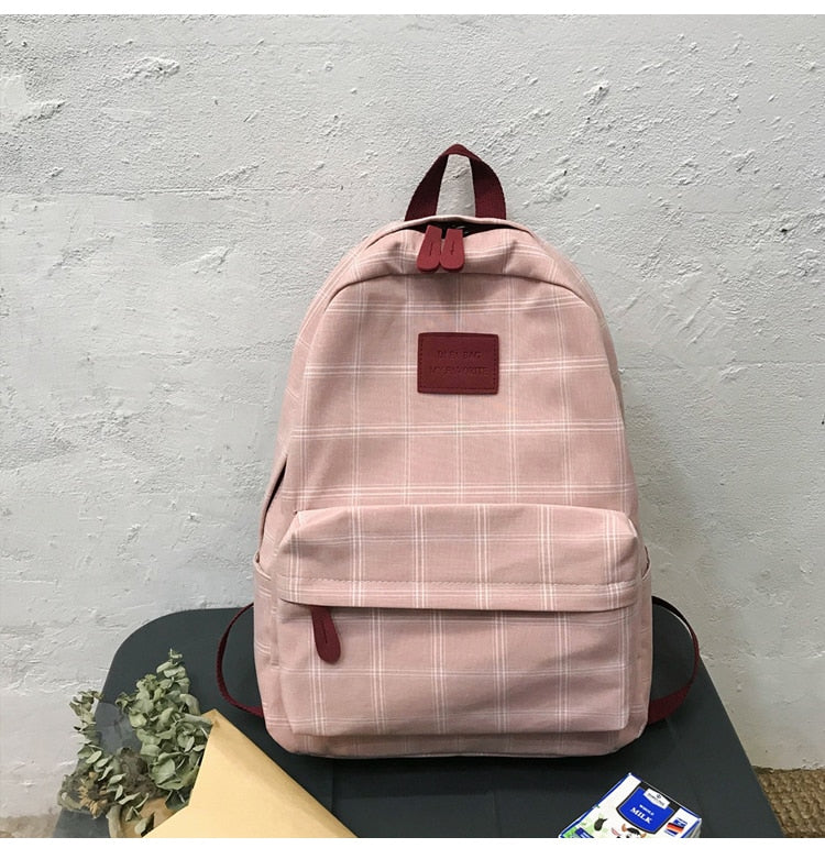 Mode Mädchen College Schultasche Lässige neue einfache Frauen Rucksack gestreift Buch Packbags für Teenager Reise Umhängetasche Rucksack