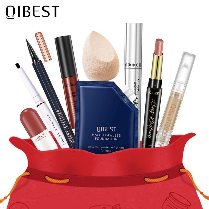 QIBEST Professionelles Make-up-Set All-in-One-Kosmetik-Set Lippenstift Lidschatten Mascara Concealer Augenbraue Frauen Make-up-Set Geschenk