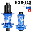 Koozer XM490 Hubs 4 Bearing MTB Mountain Bike Hub Front Rear QR or Thru 28/32/36 Holes Disc Brake Bicycle Hub 8 9 10 11 12Speed