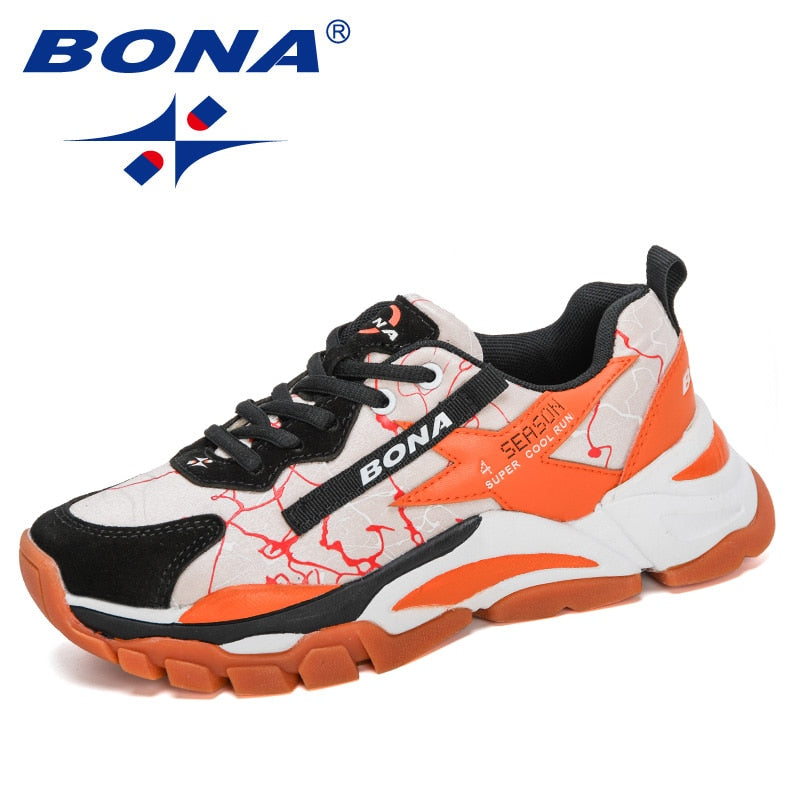 BONA 2020 Neue Designer Mesh Atmungsaktive Laufschuhe Frauen Outdoor Wanderschuhe Frau Mode Turnschuhe Damen Jogging Schuhe