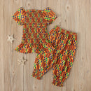 Girl Clothing Sets Summer New Girl Clothes Suit African Bohemian Two Piece Set Baby Girl Clothes Kids Outfits