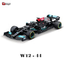 Bburago 1:43 2021 F1 Mercedes-AMG W12 44# Lewis Hamilton 77# Valtteri Bottas Formula one Simulation alloy super toy car model