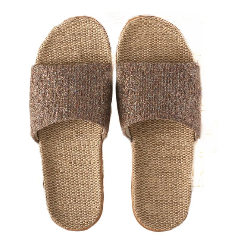 Suihyung Women Slippers Female Casual Flax Slides 13 Colors Linen Belt Ladies Sandals Flip Flops Lovers Summer Indoor Home Shoes