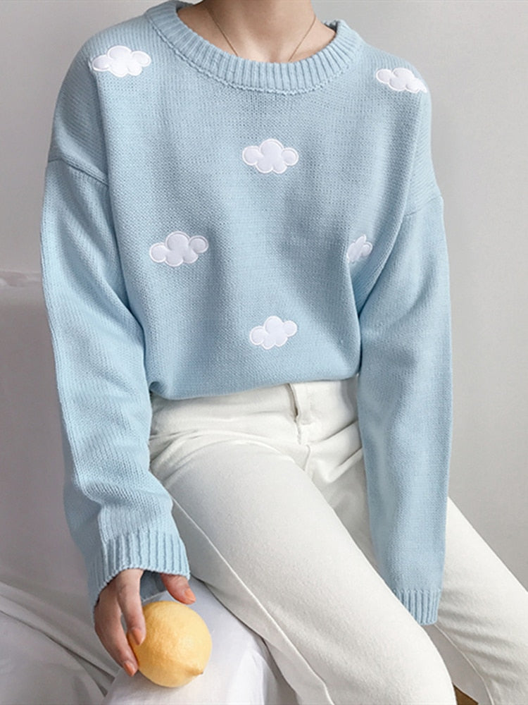 Colorfaith, novedad de 2021, suéteres de invierno y primavera para mujer, jerséis de punto con estilo, jerséis salvajes informales holgados minimalistas SW201