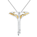 Lotus Fun Real 925 Sterling Silber Natürlicher kreativer handgefertigter edler Schmuck Hohler Schmetterlingsdrachen-Anhänger ohne Halskette