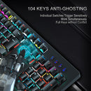 AULA RGB Gaming Mechanical Keyboard Blue Black Switch Wired Backlit Keyboard 104 Keys Anti-ghosting for Laptop Desktop PC Gamer