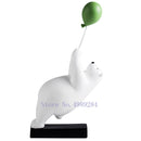 Nordic Creative balloon Polar bear Wall decoration Wall mount Decorative accessories Home living room Background wall hanging