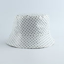 2021 Leather Dot Print Two side Reversible Bucket Hat Waterproof Fisherman Hat Sun Cap Fishing Hats For Women Men