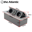 Desktop Socket Table Outlet 2 3 DE EU FR Socket With USB Charging Slow Pop Up Black Silver Aluminum Alloy Cover For Meeting Room